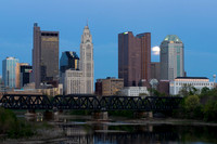 Super Moon, over downtown Columbus, Franklin County, Ohio, April 26, 2021 (2)