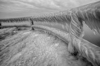 Ice formations, Miller Road Park Pier, Lorain County, Ohio, February 27, 2019