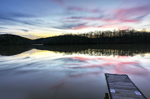 Sunset on Lake Logan, Hocking County, Ohio, February 19, 2018