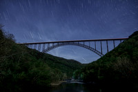 New River Bridge, Star Trails, Fayetteville, West Virginia, May 4, 2018