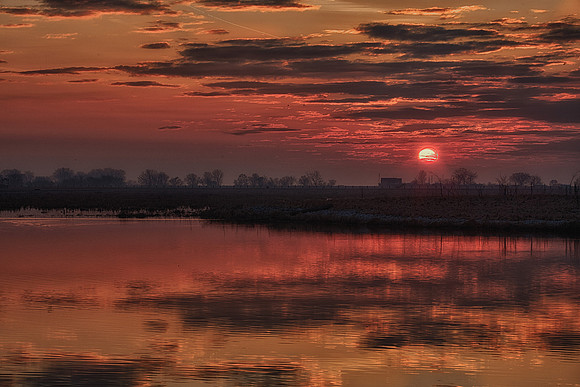 Sunrise, Howard Marsh, Lucas County, Ohio, April 6, 2019
