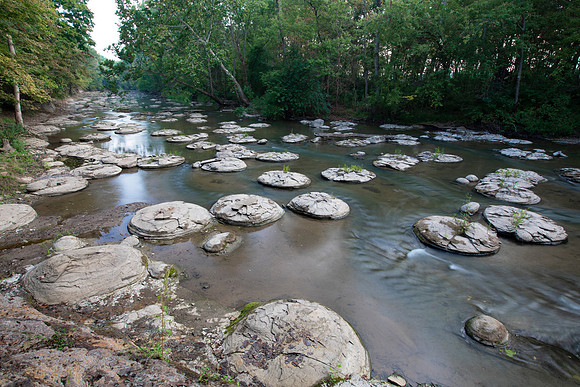 Concretions in Deer Creek, Pickaway County, Ohio, September 12, 2020