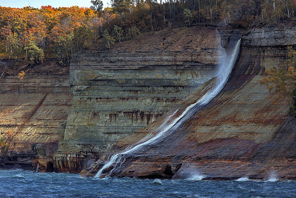 Bridalveil Falls, Pictured Rocks National Lakeshore, Upper Peninsula, Michigan, October 11, 2018